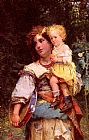 Cesare-Auguste Detti Gypsy Woman and Child painting